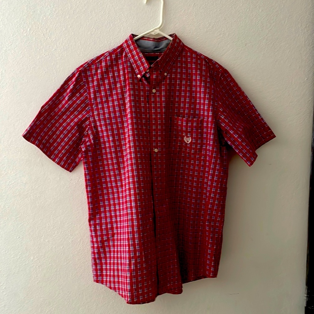 Chaps men’s red plaid shirt. Size L almost new